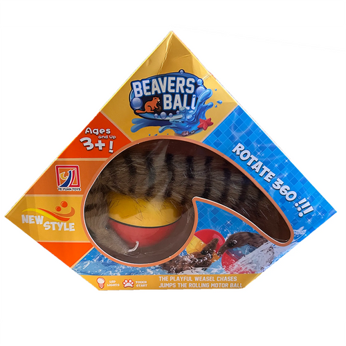 Beaver Ball Weasel Pet Toy, Motorized Pet Ball