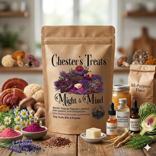 Premios para perros Chester Tranquil Mend para una recuperación holística
