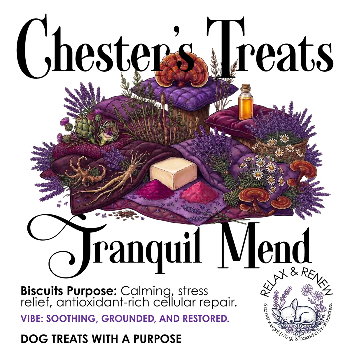 Chester Tranquil Mend Dog Treats for Holistic Recovery