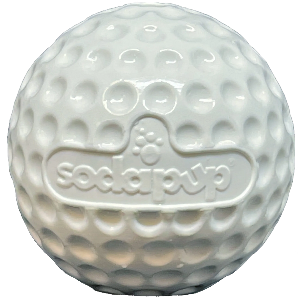 Dispensador de premios y juguete de enriquecimiento Golf Ball PUP-X de caucho